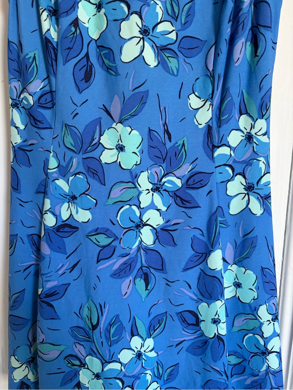 Vintage L.L. Bean Blue Floral Swim Dress - Picture 3 of 11